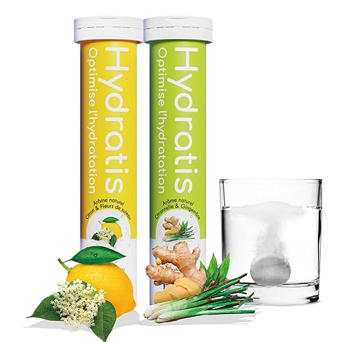 HYDRATIS - Pastilles Hydratation Electrolytes - Mix Citron/Sureau + Citronnelle/Gingembre