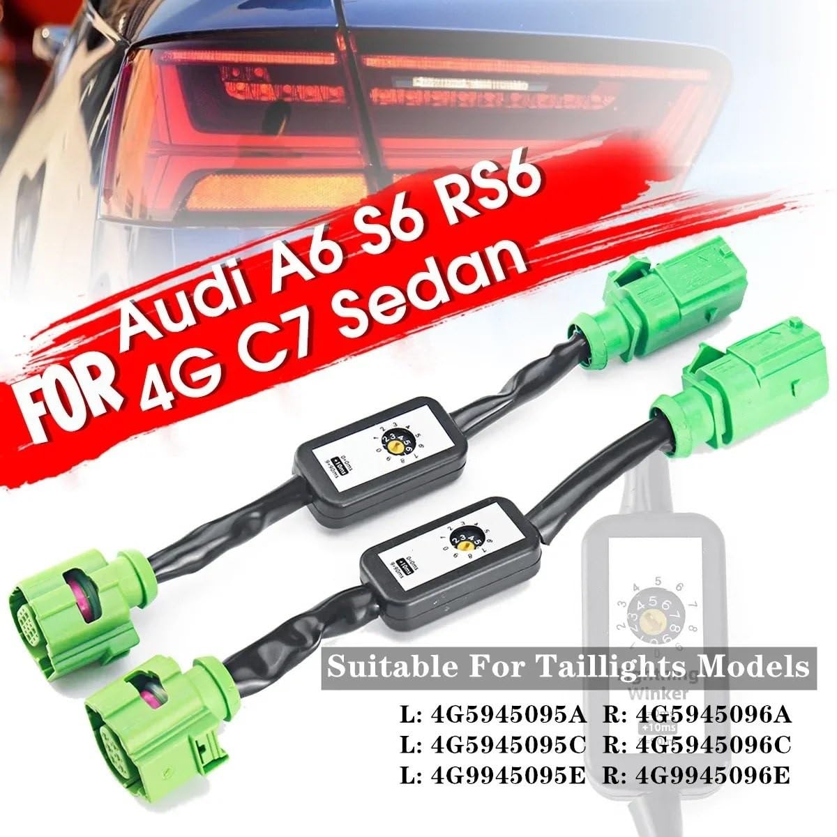 Luce Guida Diurna Per A6 S6 RS6 4G C7 Berlina Blocchi fari anteriori auto | 2 Pezzi Indicatore Di Direzione Dinamico Fanale Posteriore A LED Modulo Cavo Cablaggio