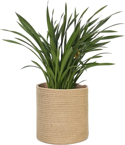 MEGASKET Woven Jute Plant Basket, Wicker Basket Planter for 11