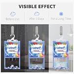 NATRUTH 12-PACK Sacs absorbants d'humidité avec linge frais, Desiccant Sac de suspension pour armoire de salle de bains de cuisine, élimine les odeurs, Sacs déshumidificateurs de dressing