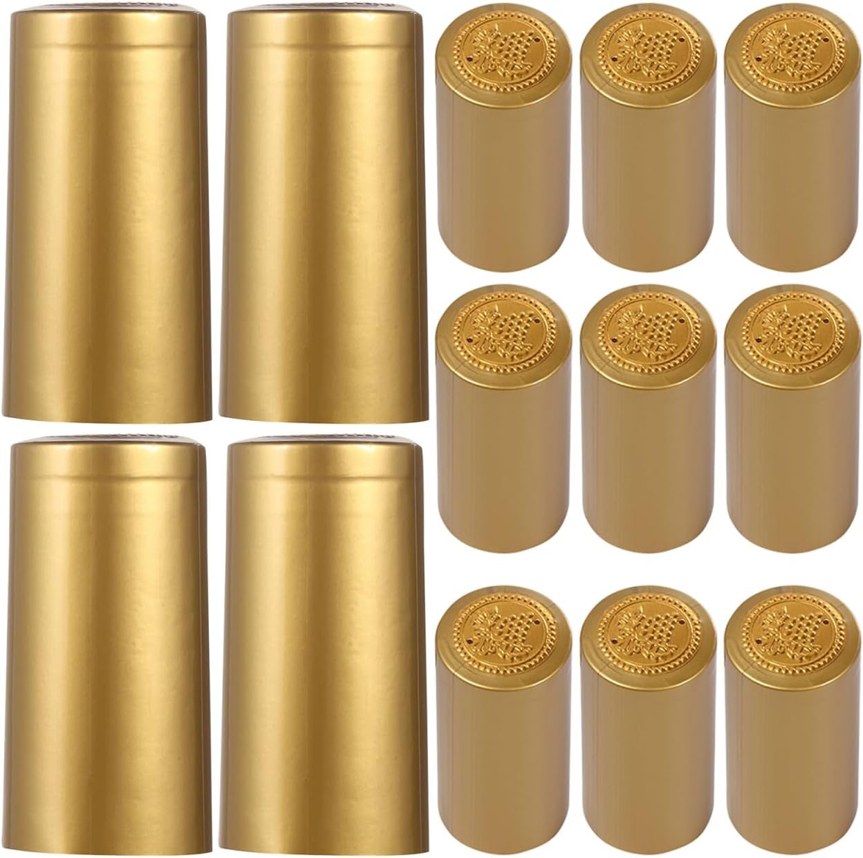 Kisangel 100 Pcs Wine Bottle Shrink Wrap Caps Heat Shrink Wine Bottle Film with Tear-off Tab Sealer for Home Brewing Bottling Corking Winery