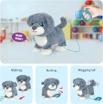 YH YUHUNG Jouet de chien à pied et barking Pet avec télécommande Jeu de chiots à pied pour les enfants Animaux électroniques pour les filles (Blue)