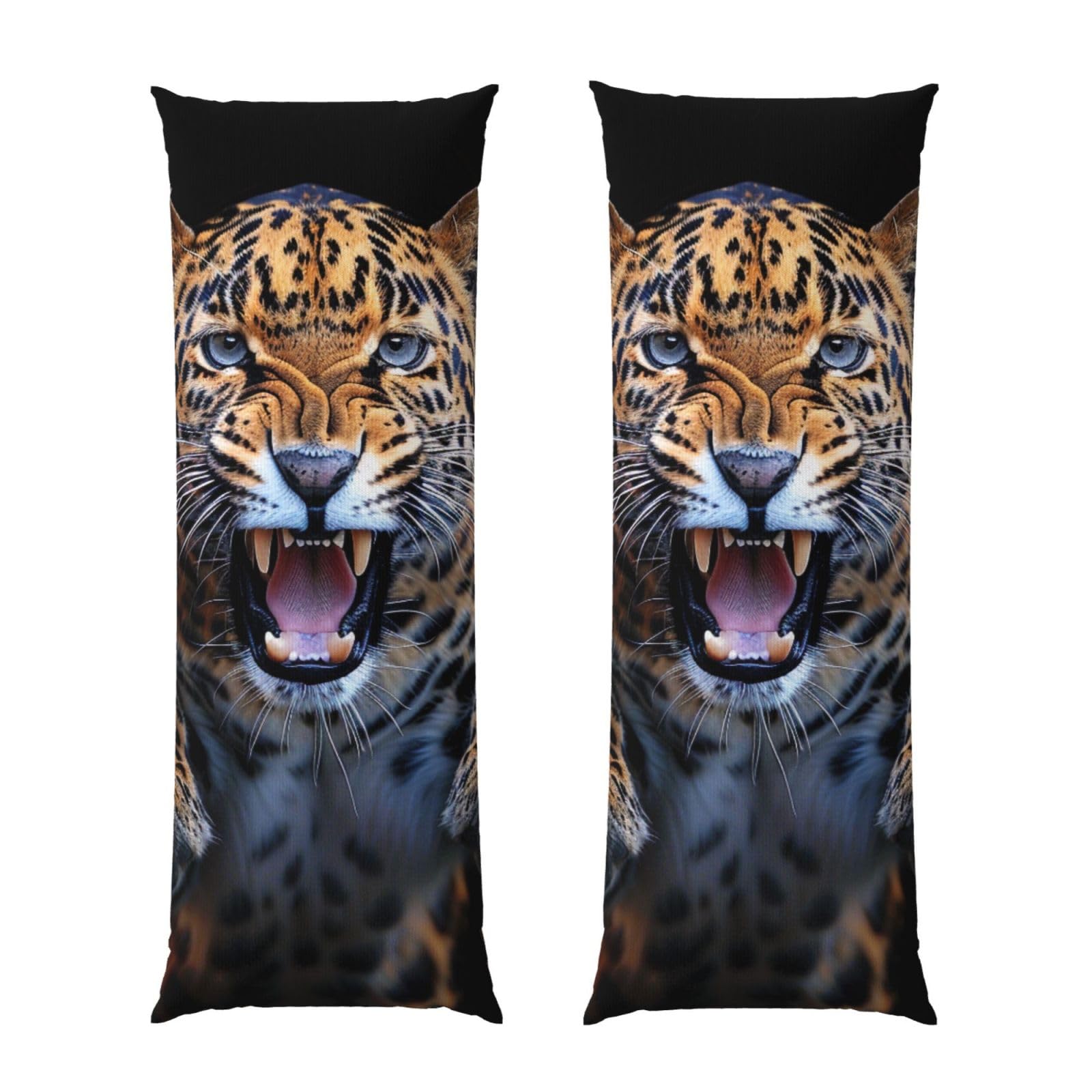 Body Pillow Cover 20x54 Inch, Cute Leopard Print Long Lumbar Pillow Case with Zipper Long Body Pillowcase Decorative for Bed Sofa Bedroom