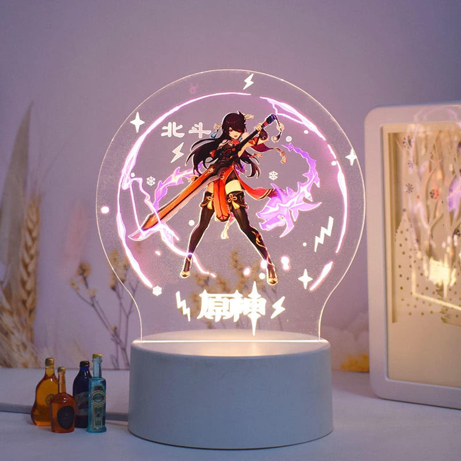 Amazon.co.jp : 原神 ナイトライト トーマ 7 色 LED アクリルスタンド