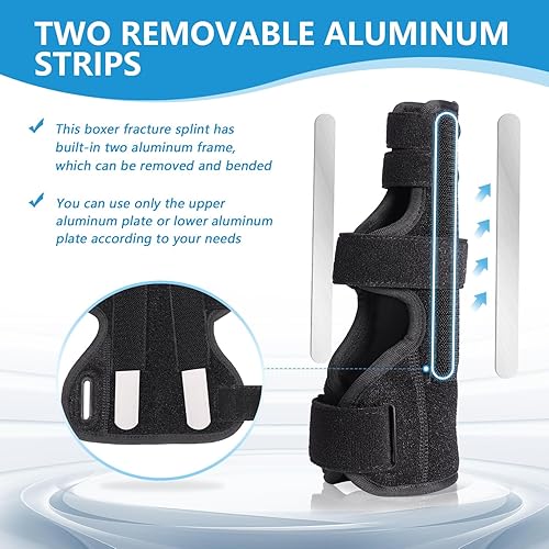 Miniatura 3 de Férula de dedo meñique, férula para fractura de boxer, férula metacarpiana para 4 o 5 dedo, férula para dedo roto, dedo gatillo, artritis y