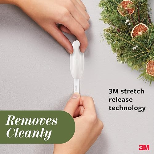 Vista 30 de Command 17034BN-2ES - Ganchos decorativos medianos de níquel cepillado, 2 unidades por paquete Mate negro