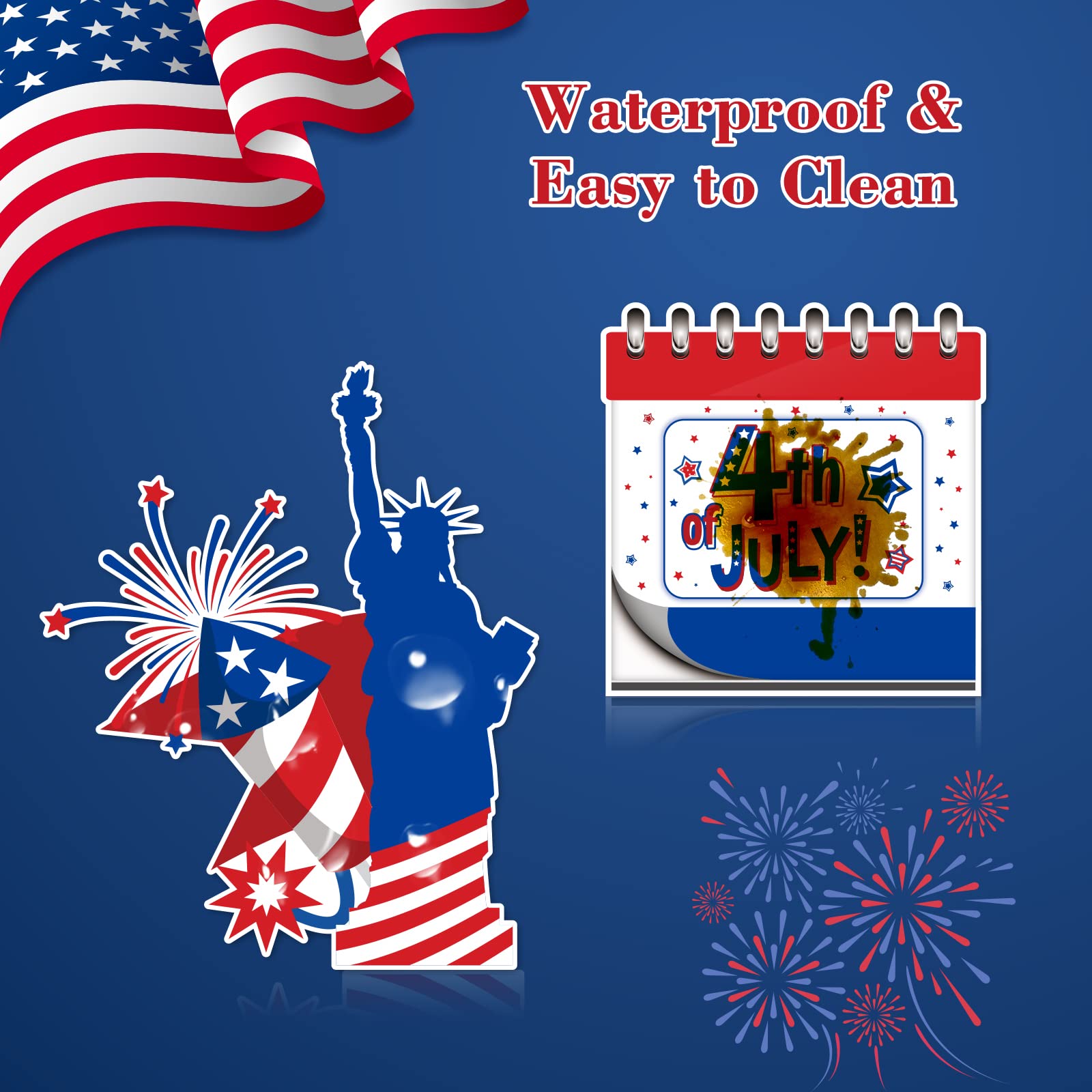 13 Patriotische Kühlschrankmagnete – 4. Juli Dekoration Mit USA-Flaggen & Zwergen