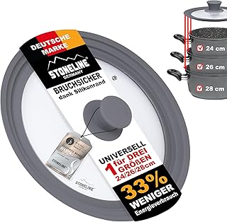 Stoneline® universal glass lid set, 24/26/28