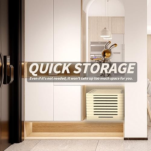 Miniatura 7 de FAHKNS Caja de almacenamiento de zapatos, 9 niveles de fácil montaje, estante plegable de plástico para zapatos con puerta transparente,