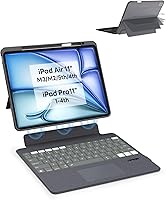 Vista 9 de Funda de teclado EIP Magnetix para iPad (A16) 11ª/10ª Generación (2025/2022), con atajos de lápiz patentados, protectora, soporte de bisagra