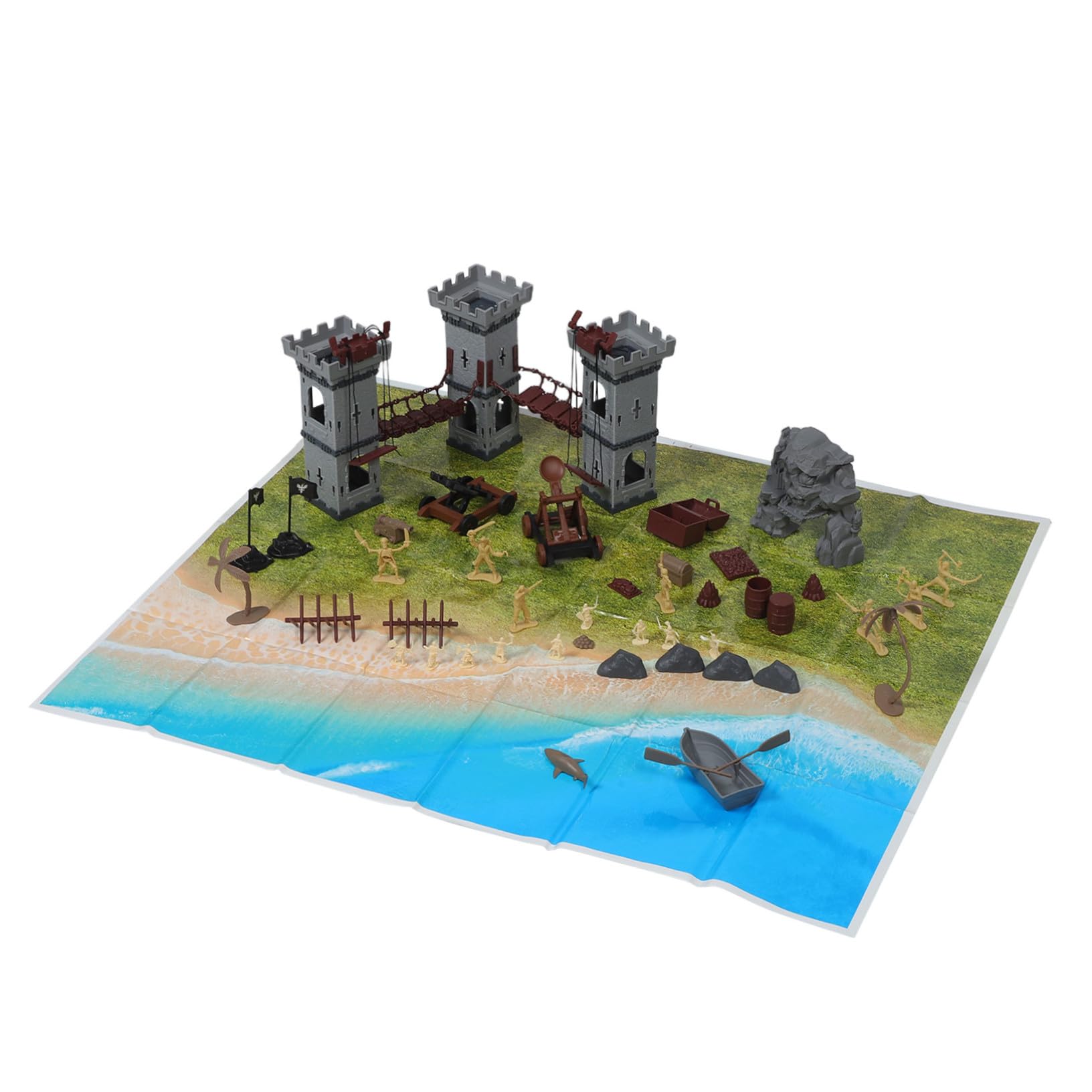 Set di Soldatini Giocattolo Militari 293 Pezzi in Plastico | Accessori per Sand Table, Dettagli Realistici, Montaggio Semplice per Festa di Compleanno e Display
