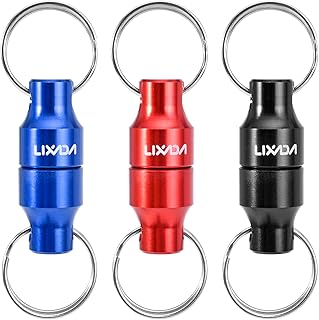 LIXADA magnetic keychain 3PCS black red blue magnetic keychain Magnetic Net Release Holder