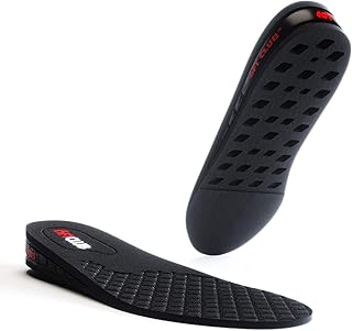 6FT Boost Height Increase Insoles Elevation Sole Taller Shoe Heel Lifts Inserts for Height 1.35 Inch for Men and Women Black
