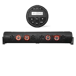 Bazooka 36 Inch G2 Bluetooth Party Bar Speaker Bundle with Wireless Dashboard Controller LED Illumination Speaker System for
