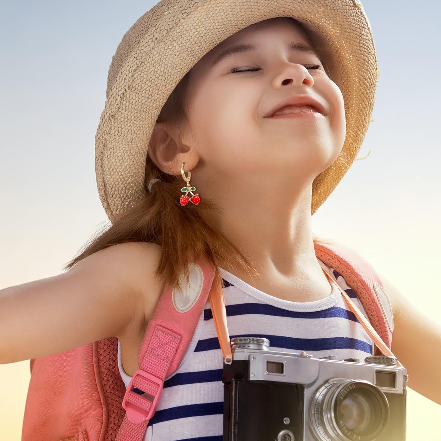 10/20 Pairs Gold Hoop Dangle Earrings For Girls Gold Hoop Earrings With Charms 14k Gold Huggie Hoop Earrings - Image 4