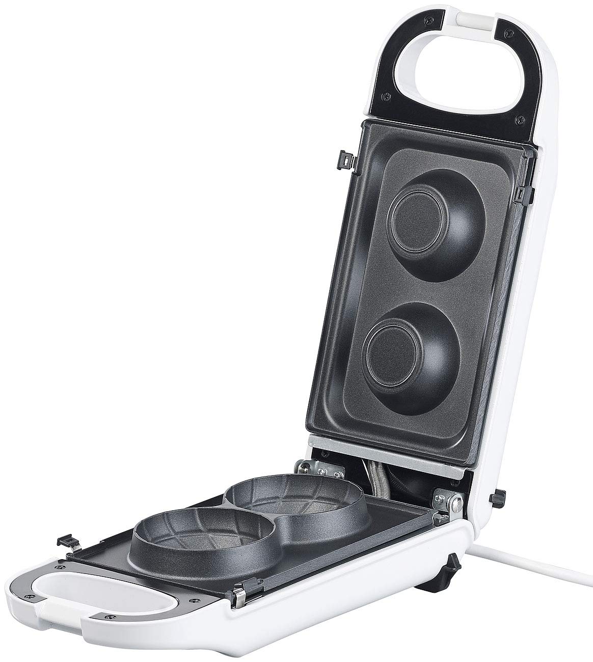 Rosenstein & Söhne Waffeleisen: 6in1-Snack-Maker, auswechselbare Formen, antihaftbeschichtet, 700 Watt (Waffeleisen verschiedene Formen, Donut Maker, Eis)