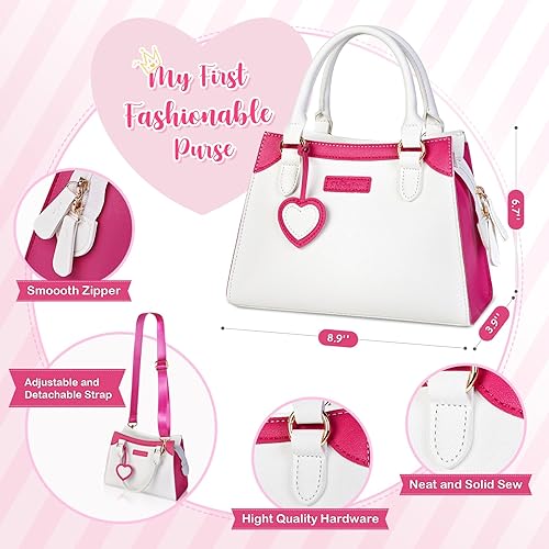 Vista 16 de Shemira Bolso de juego para niñas pequeñas, juguetes de princesa para niñas de 3, 4, 5, 6, 7, 8 años, regalo de Navidad y cumpleaños, bolso