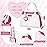 Shemira Play Purse for Little Girls, Princess Pretend Toys for Kids 3 4 5 6 7 8 Years Old, Christmas & Birthday Gift for Girls Age 3-5 4-6 6-8, Toddler Purse with Accessories, Kids Toy Purse, White