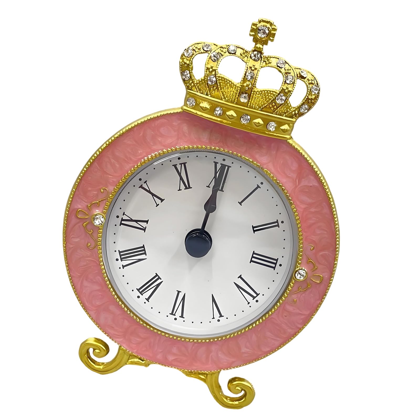Shntig Antique Small Table Clock with Accurate Quartzs Movements for Bedroom Library Decoration European Mansion Fashion Clock