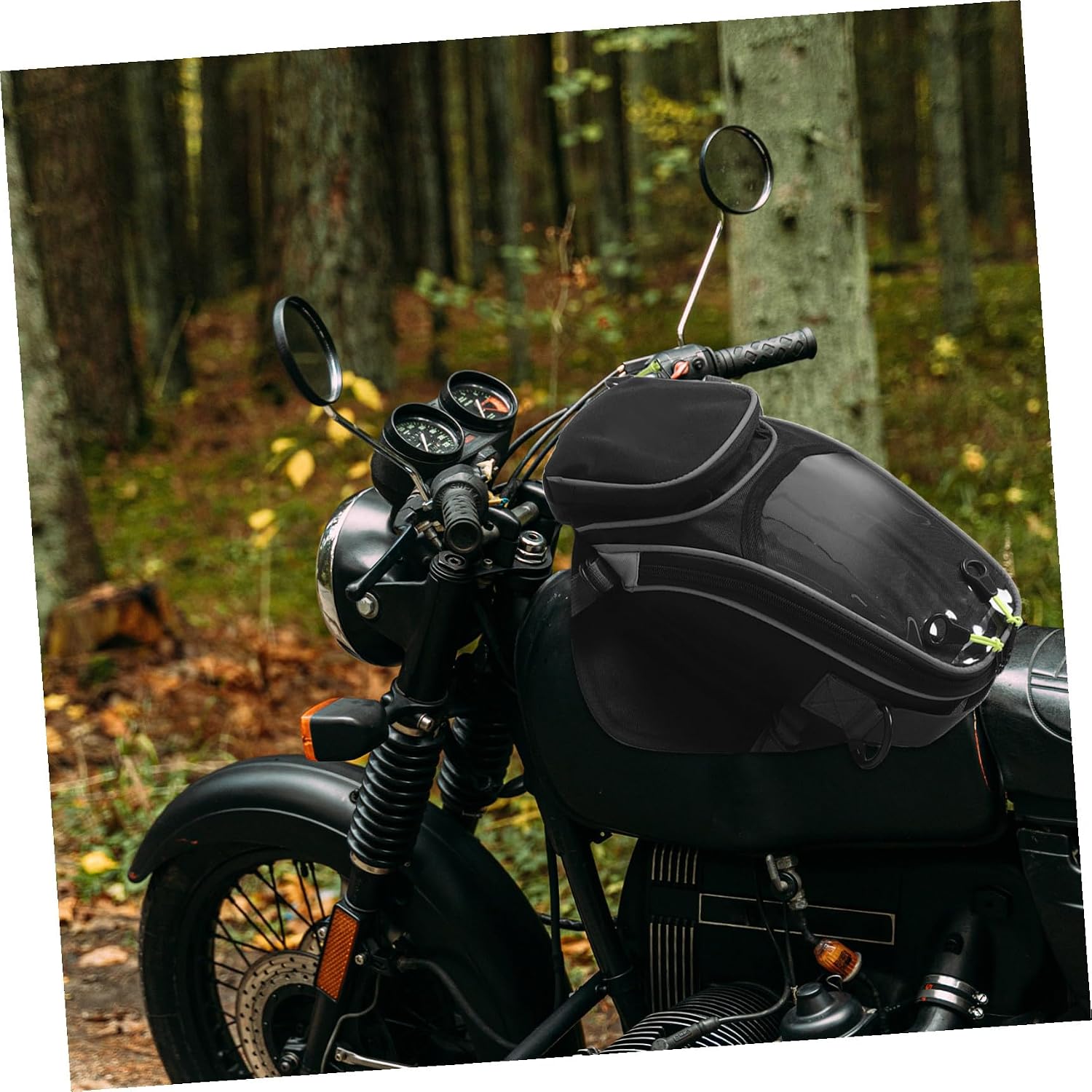 CHILDWEET Motorcycle Fuel Tank Bag Large Capacity Magnetic Gas Storage Pouch for Motorbike Riders Easy Installation Multifunctional Navigation and Travel Accessory