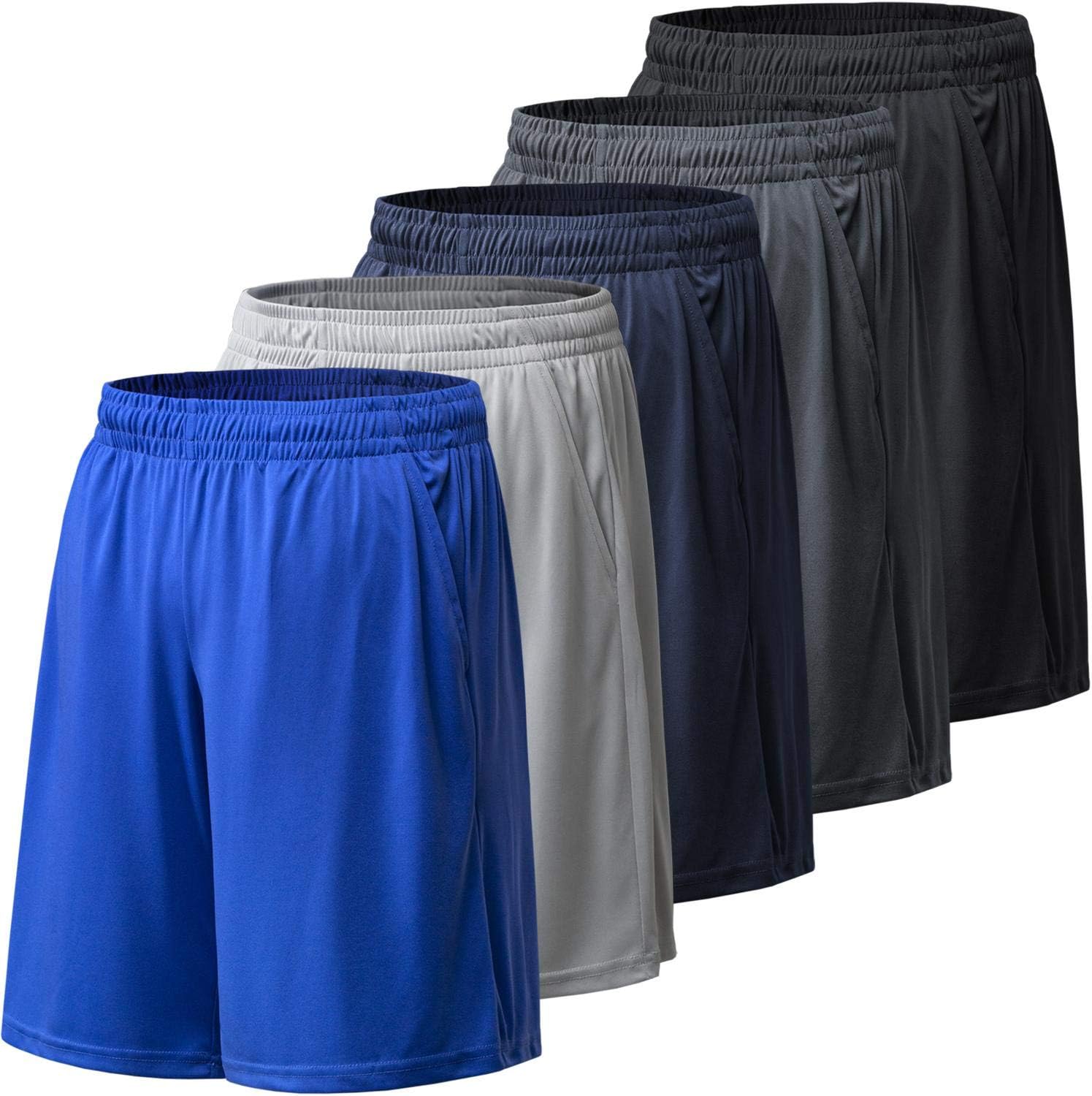 Athletic Shorts for Men with Pockets and Elastic Waistband Quick Dry Activewear
