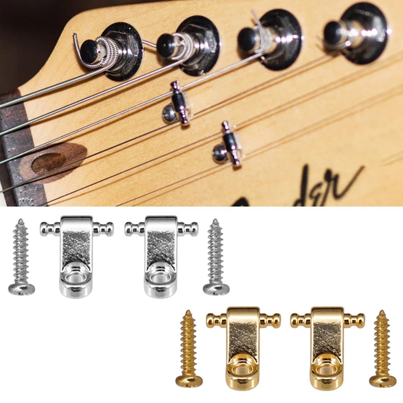 Amazon | ローラーストリングツリー2個 ギターストリングガイド