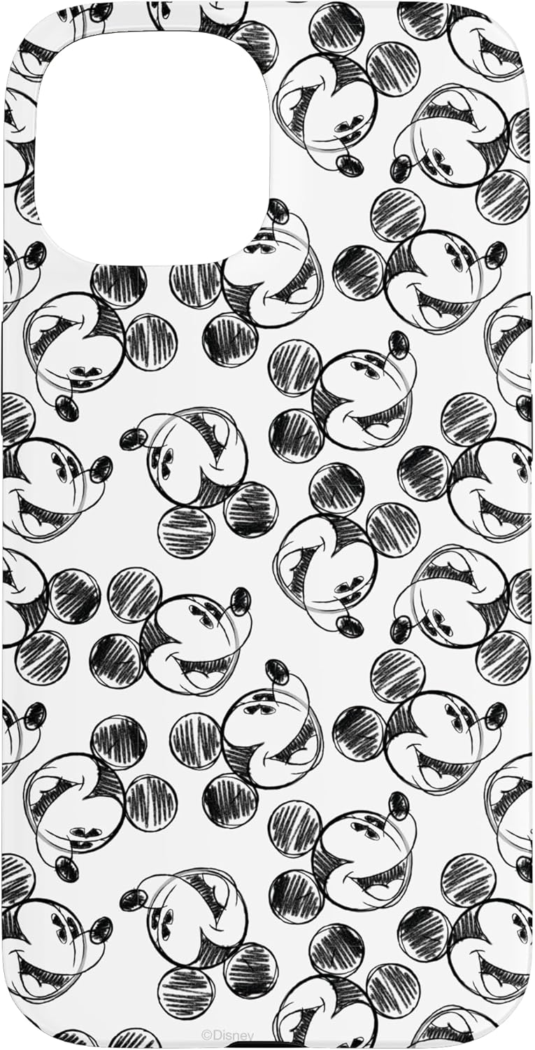 Disney Mickey Mouse Black and White Sketch Print Case for iPhone 16 Pro Max