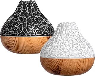 Difusor Volcán, Humidificador Volcán - Difusores de llama simulados de 2 modos - Luz ambiental RGB, humidificador silencioso de niebla de fuego, purificación de aire para mejorar el estado de ánimo de
