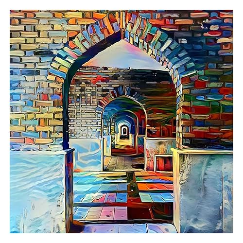 Whattacraft Paint by Numbers for Kids and Adults | Mini Framed 25x25cm Premium Painting Kit | Do-it-Yourself Wall Decor | DIY | Art Gift Set | Magical Gates