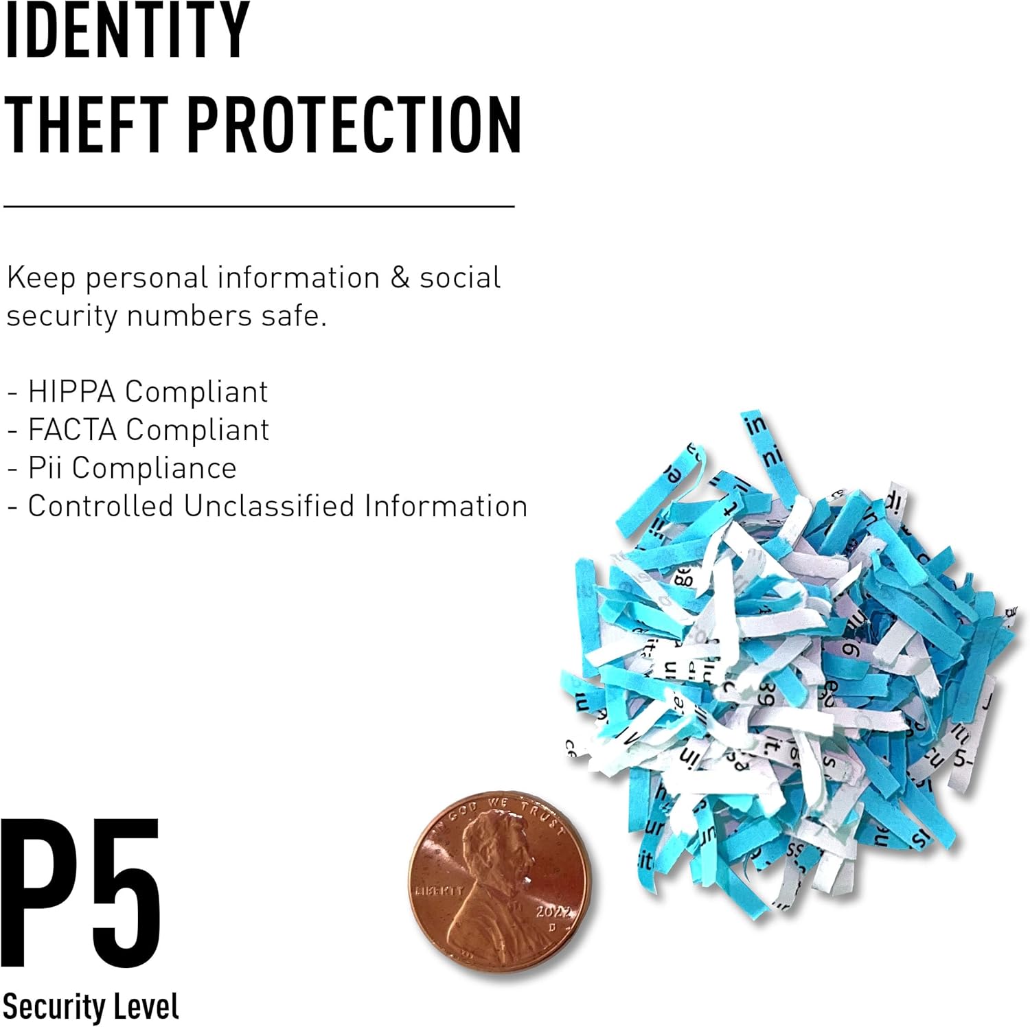 ideal. 2465 Cross-Cut Deskside Paper Shredder, Continuous Operation, 9-11 Sheet, 9 Gal. Bin, Shred Staples/Paper Clips/Credit Cards, 3/4 HP Motor, P-5 Security Level