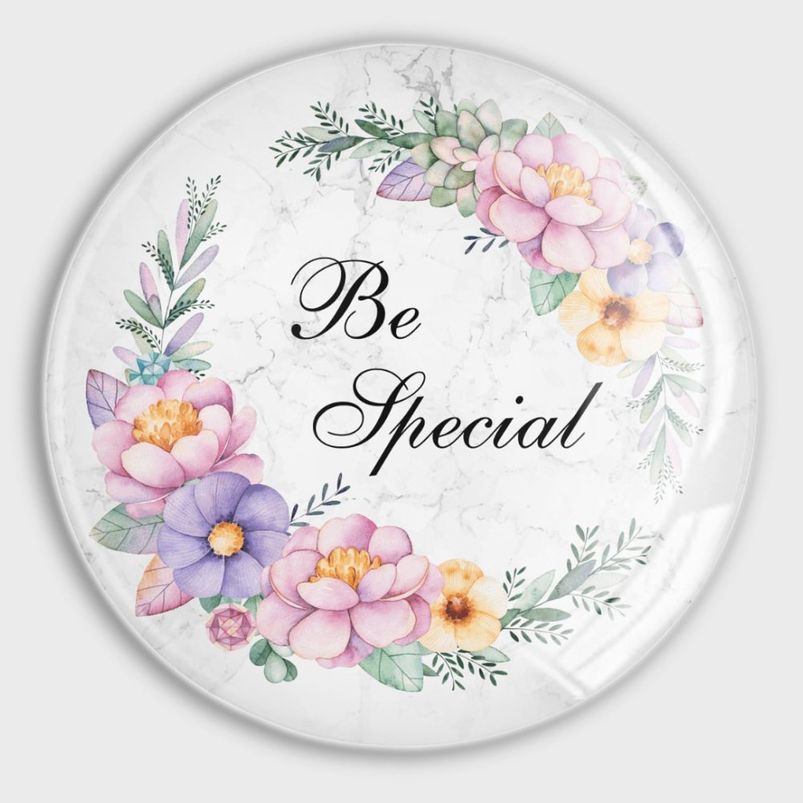 Aimants de réfrigérateur Be Special violets couronne florale - Lot de 4