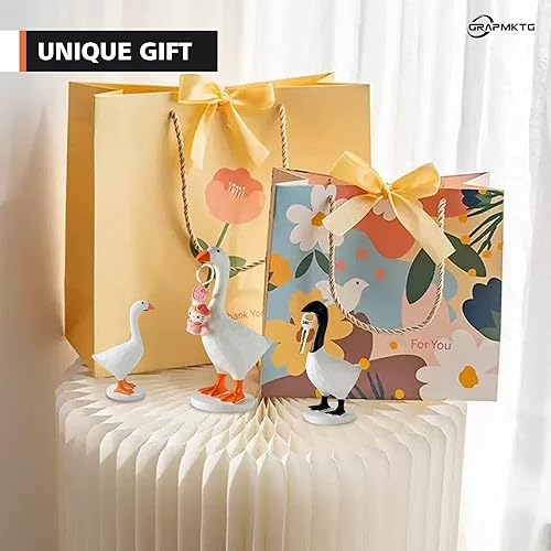 Miniatura 7 de GRAPMKTG Llavero magnético de ganso, lindo decoración del hogar, kawaii, habitación, oficina, mesa, escritorio, decoración estética, divertida