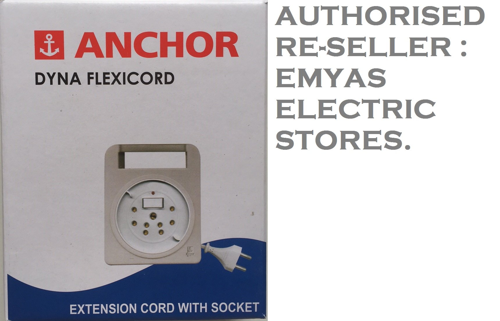 ANCHOR Smart Plastic 2 Pin 6A Dyna Flexicord Socket (White)