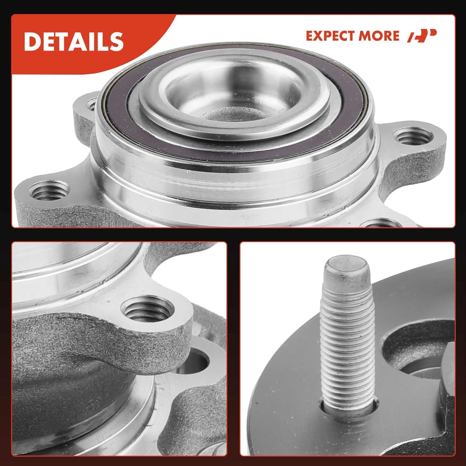 A-Premium Front Wheel Bearing and Hub Assembly with 6-Lug Compatible with Chevrolet Colorado 2009-2012 & GMC Canyon 2009-2012, RWD Only