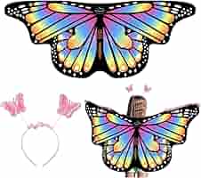 Ali Da Farfalla Per Bambina - Costume Fata Con Mantello Colorato, Per Carnevale E Feste, Taglia 3-6 Anni - Foto 5