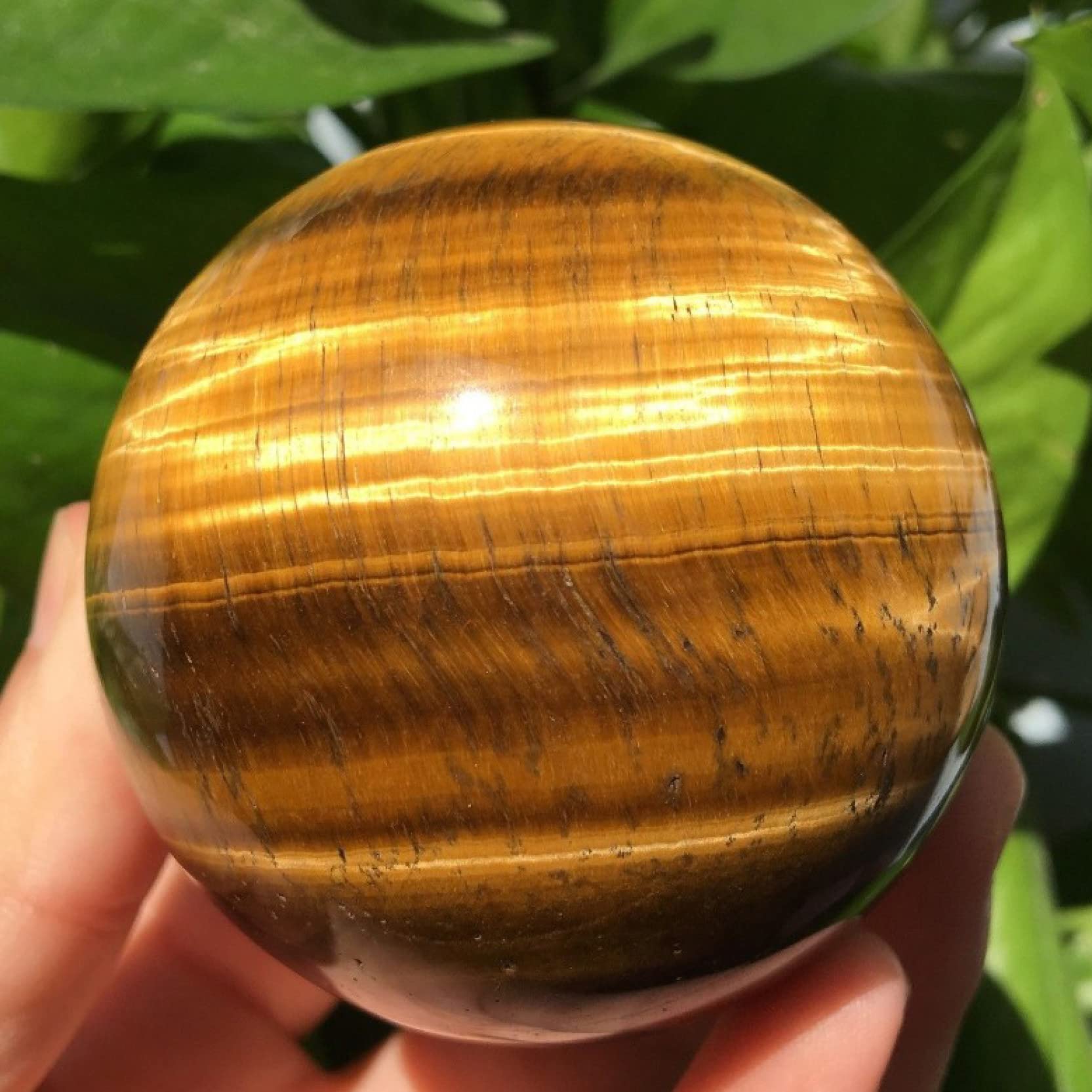 Bola de cuarzo ojo de tigre para decorar salones y mesas de centro