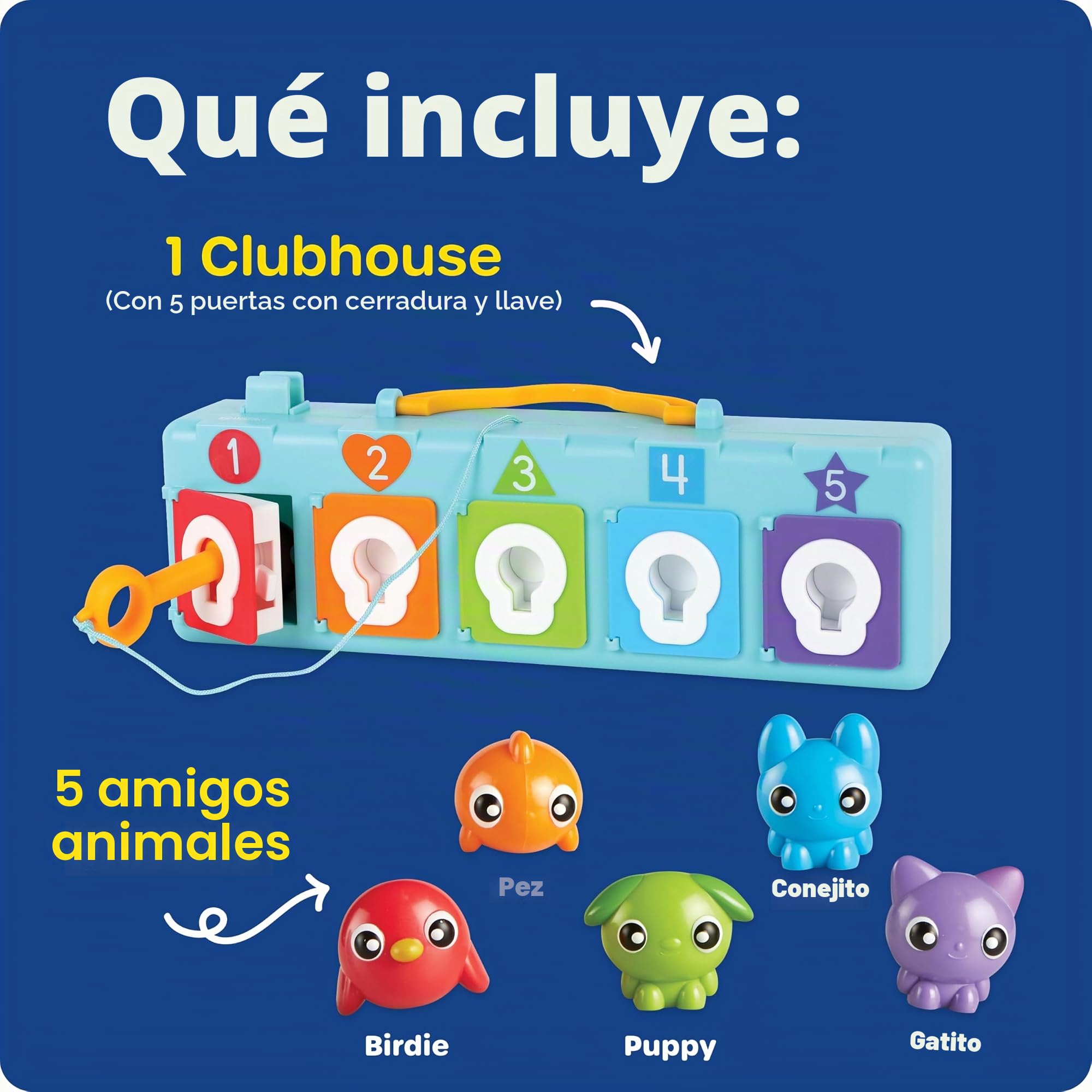 Learning Resources Casita Llaves y Cerraduras, 6 Piezas – Motricidad Fina y conteo Desde 18 Meses