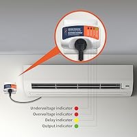Vista 3 de BXST Protector contra sobretensiones para refrigerador 15A 1800W 140J de salida única Protector de sobretensiones enchufe para electrodomésticos