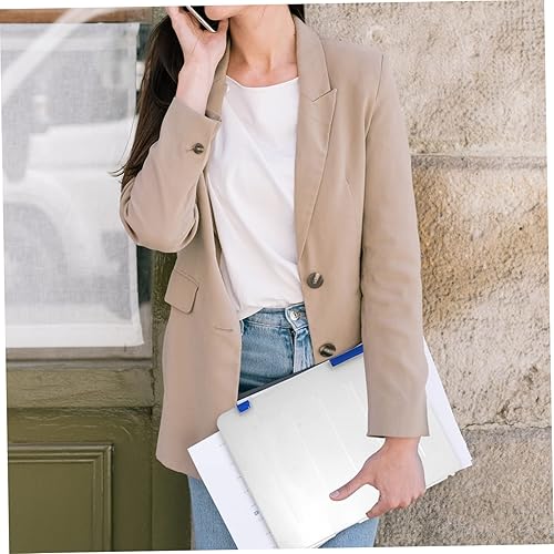 Miniatura 5 de FUNOMOCYA 2 Unids Cajas de almacenamiento de archivos caja de documentos caja de archivos carpeta de plástico contenedor transparente delgado