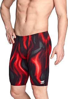 Speedo Mens Men's Swim Jammer Vapor Flame Printed Swim Trunk