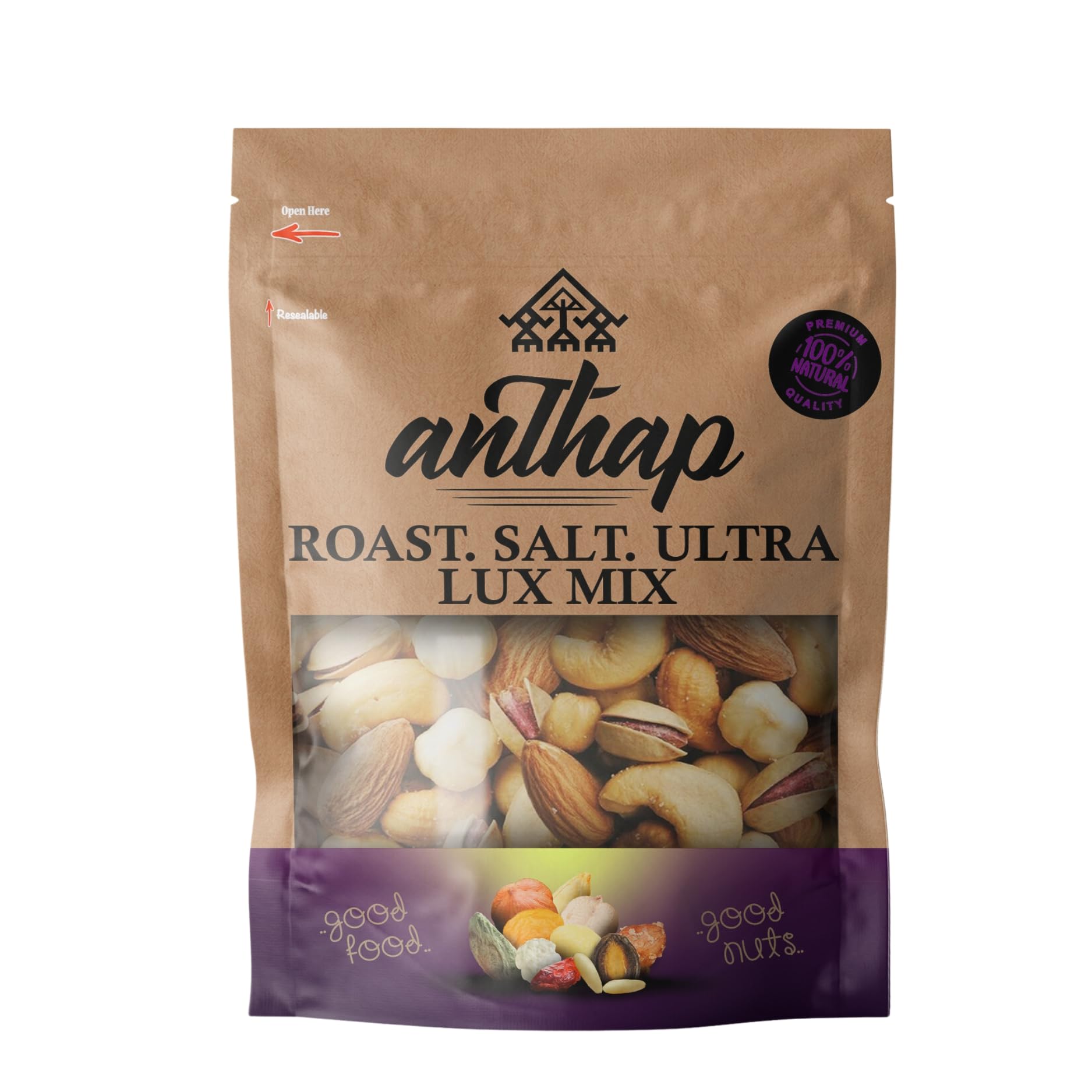 Roasted Salted Ultra Lux Mixed Nuts, No Oil, Perfectly Roasted & Salted, Premium Blend of Nuts, Crunchy & Savory, Rich in Protein & Healthy Fats, Ideal for Snacking & Entertaining, 1kg