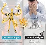 T13 Action Figure Set Already Assembled for Adult, 3D Printed Dummy T 13 Octopus Doctor Men, Multi-Jointed Robot Desktop Decoration Gift for Game Lovers (Glod)