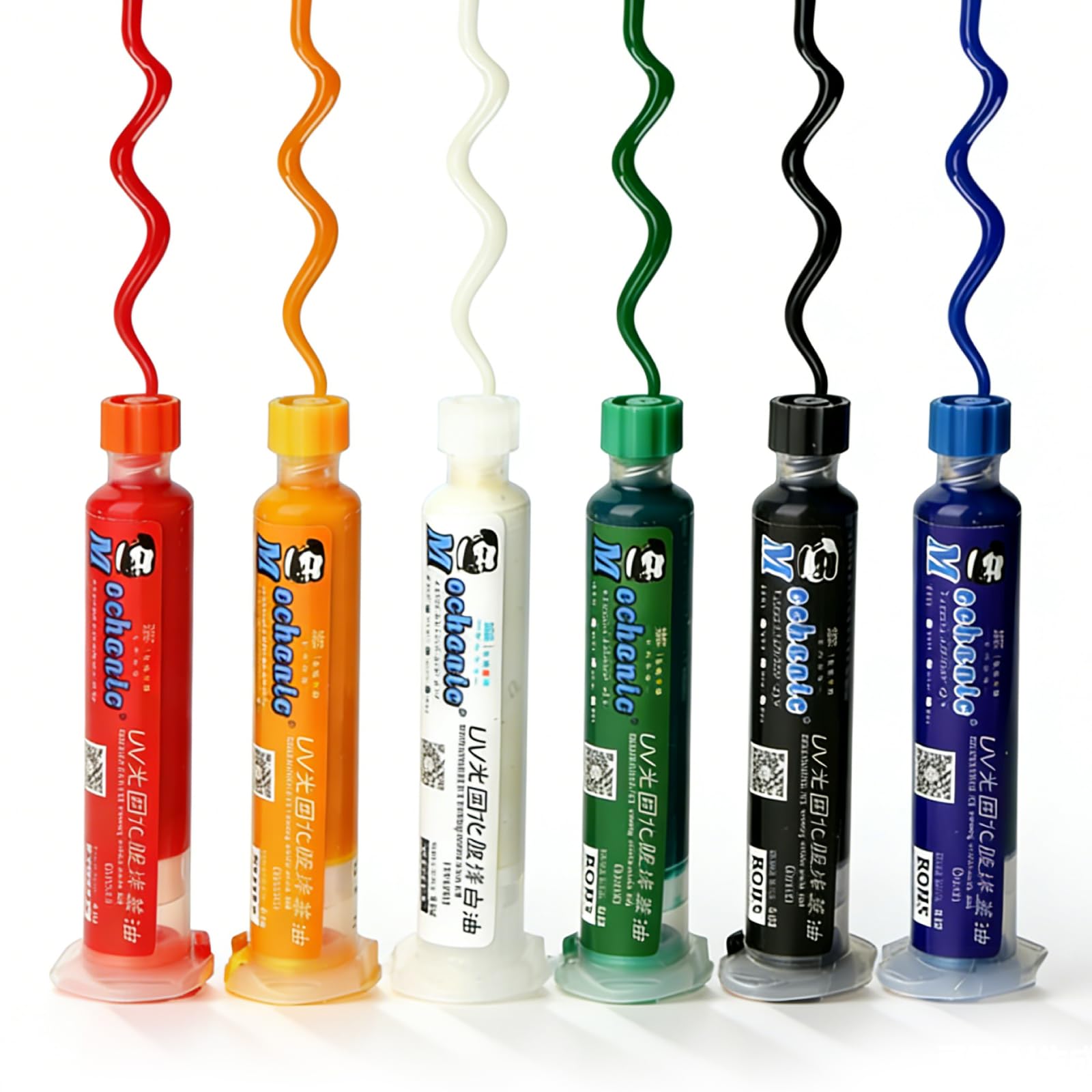 Inchiostro per Saldatura, 6PCS Inchiostro per Maschera per Saldatura a Polimerizzazione Luce UV, Pasta Saldante Bga Pcb Solder Resist Ink per Saldatura Elettrica Riparazione