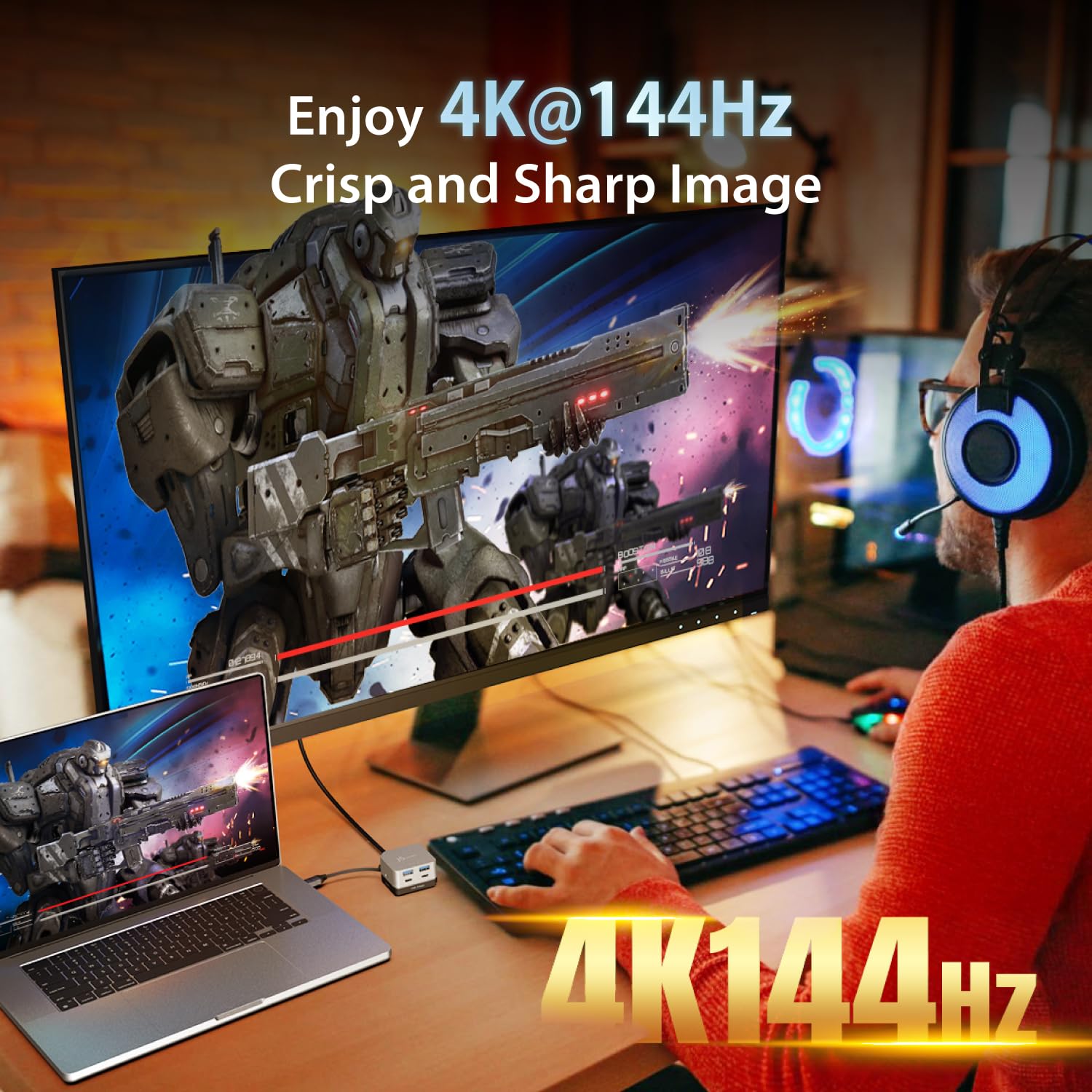 j5create USB-C Hub: 4K 144Hz, 100W Charging -3