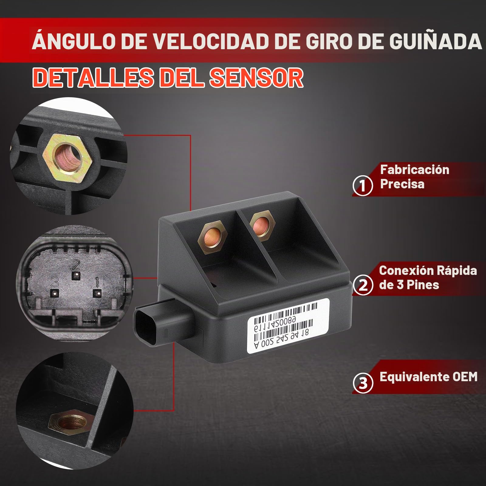 Sensor de velocidad de rotación Sensor de ángulo OE# A0025429418 0025429418 0035422318 Clase C W203 S203 Clase ML W163 Sensor de aceleración longitudinal/transversal