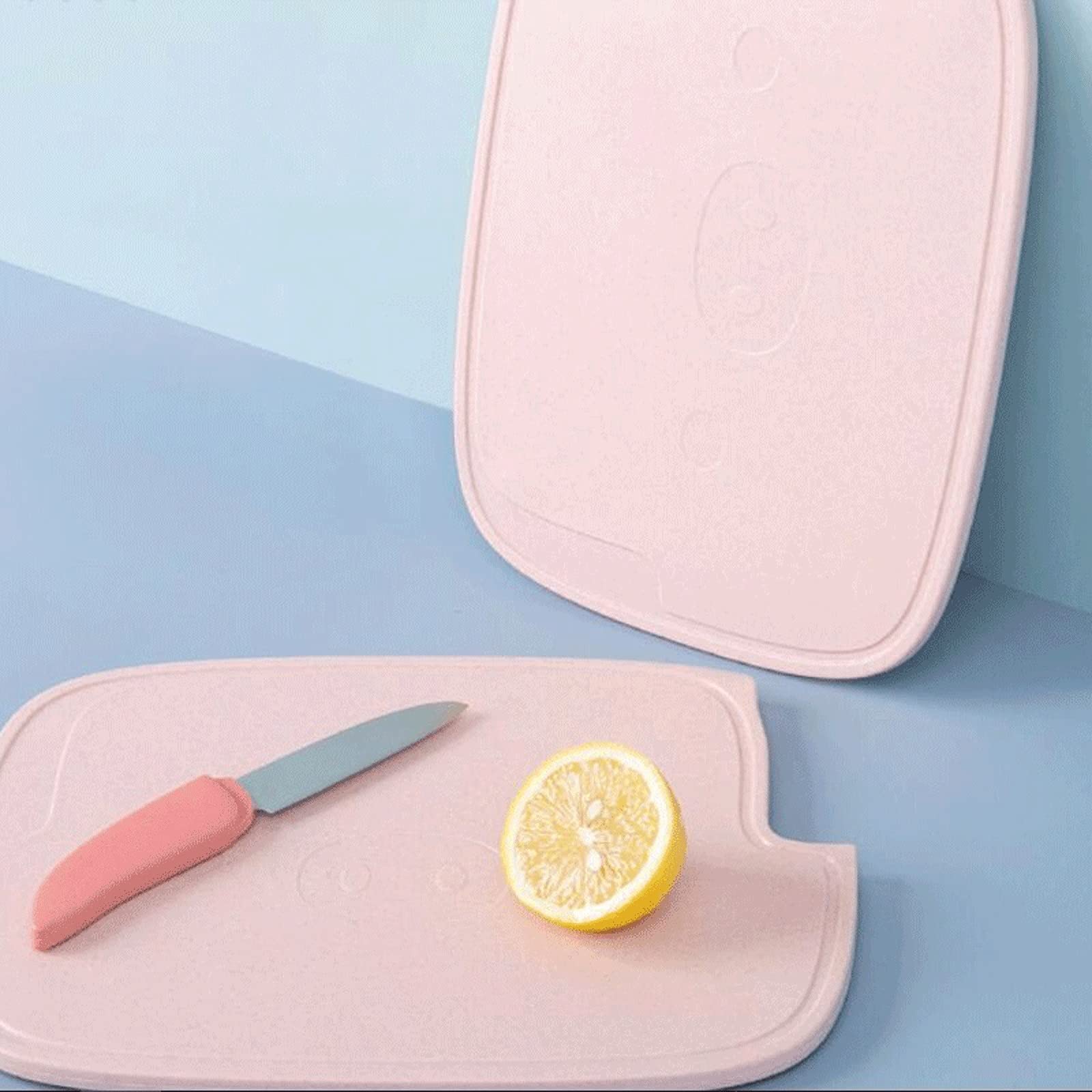 Tabla de cortar de plástico para cocina, sin BPA, antideslizante, ranuras para jugos y tablas de cortar no porosas, fácil de limpiar (26 x 20 cm)