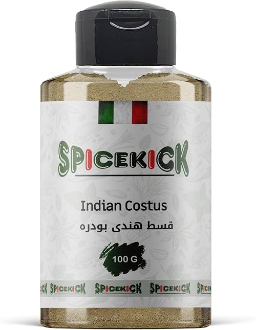 قسط هندي بودرة 100 جرام من SPICEKICK – مسحوق عشبي طبيعي عالي الجودة لنكهة قوية وفوائد متعددة للاستخدام في الوصفات والمشروبات وتحسين الطعم بشكل مميز