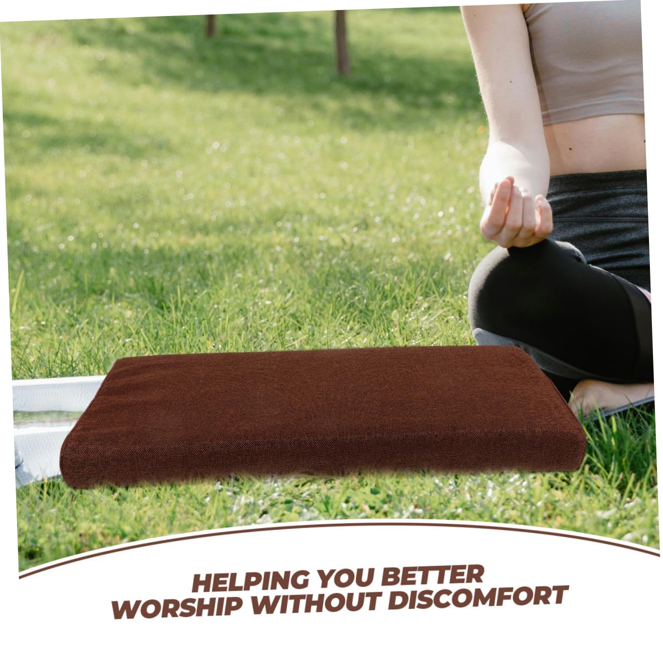 TOYANDONA Bequemes Bodenkissen aus Kokosfaser und Baumwolle Sitzkissen für Yoga und Meditation Langlebig Formstabil für Schlafzimmer und Yogaraum