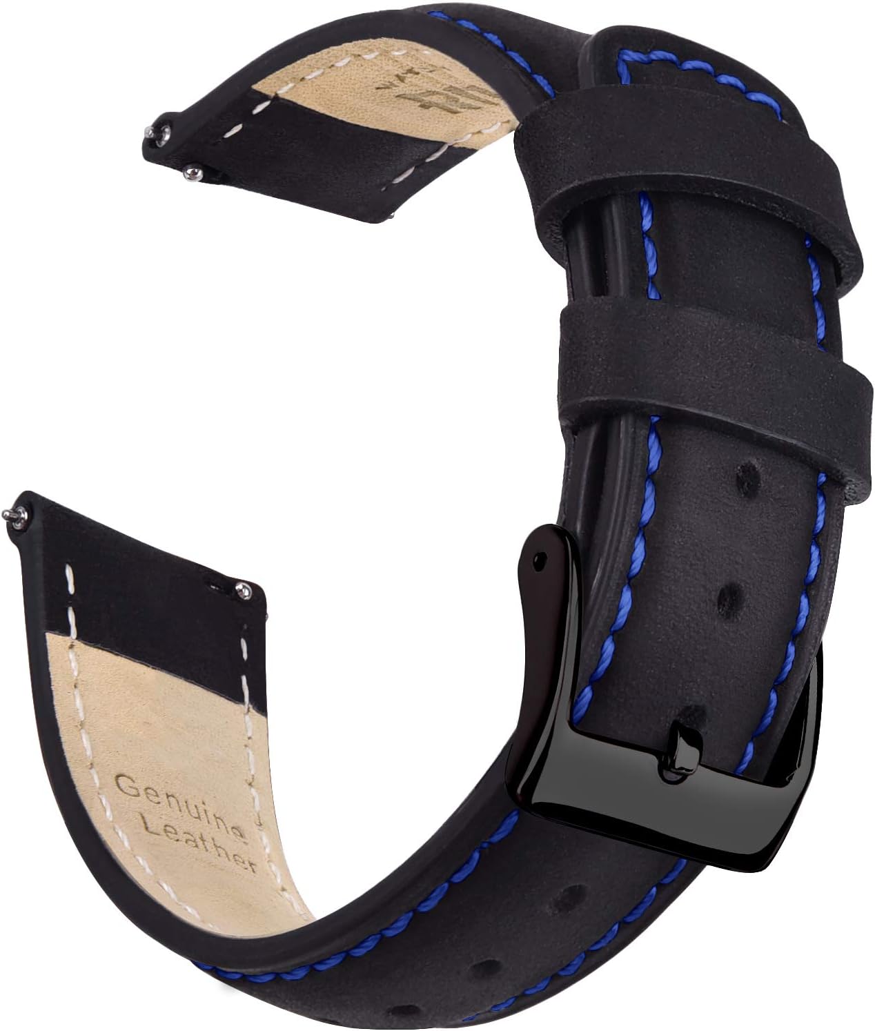 Ritche Genuine Leather Quick Release Watch Band for Men Women 18mm 20mm 21mm 22mm 23mm 24mm