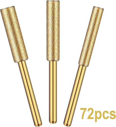 Miniatura 7 de 72 piezas de afilador de motosierra de diamante de alta dureza, juego de afilador de motosierra chapado en titanio, herramienta de pulido para